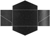 Black Silk Pocket Invitation Style B3 (5 3/4 x 8 3/4) - 10/Pk