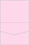 Pink Feather Pocket Invitation Style C1 (4 1/2 x 5 1/2)10/Pk