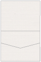 Linen Natural White Pocket Invitation Style C1 (4 1/4 x 5 1/2) 10/Pk