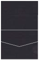 Linen Black Pocket Invitation Style C1 (4 1/4 x 5 1/2) 10/Pk