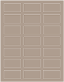 Pyro Brown Soho Rectangular Labels 1 1/8 x 2 1/4 (21 per sheet - 5 sheets per pack)