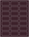 Eggplant Soho Rectangular Labels 1 1/8 x 2 1/4 (21 per sheet - 5 sheets per pack)