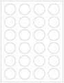 Crest Solar White Soho Round Labels (24 per sheet - 5 sheets per pack)