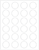 Crest Solar White Soho Round Labels (24 per sheet - 5 sheets per pack)
