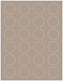 Pyro Brown Soho Round Labels (24 per sheet - 5 sheets per pack)