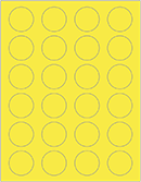 Lemon Drop Soho Round Labels (24 per sheet - 5 sheets per pack)