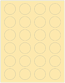 Peach Soho Round Labels (24 per sheet - 5 sheets per pack)