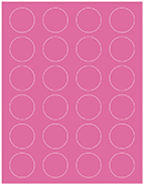 Raspberry Soho Round Labels (24 per sheet - 5 sheets per pack)