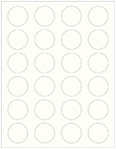White Gold Soho Round Labels (24 per sheet - 5 sheets per pack)