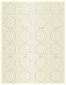 Champagne Soho Round Labels (24 per sheet - 5 sheets per pack)