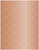 Copper Soho Round Labels (24 per sheet - 5 sheets per pack)