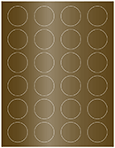 Bronze Soho Round Labels (24 per sheet - 5 sheets per pack)