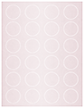 Blush Soho Round Labels (24 per sheet - 5 sheets per pack)