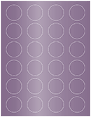 Metallic Purple Soho Round Labels (24 per sheet - 5 sheets per pack)