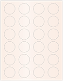 Coral Metallic Soho Round Labels (24 per sheet - 5 sheets per pack)