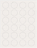 Linen Natural White Soho Round Labels (24 per sheet - 5 sheets per pack)