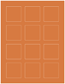 Papaya Soho Square Labels 2 x 2 (12 per sheet - 5 sheets per pack)
