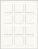 Eggshell White Soho Square Labels 2 x 2 (12 per sheet - 5 sheets per pack)