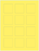Factory Yellow Soho Square Labels 2 x 2 (12 per sheet - 5 sheets per pack)