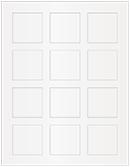 Pearlized White Soho Square Labels 2 x 2 (12 per sheet - 5 sheets per pack)