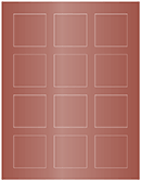 Red Satin Soho Square Labels 2 x 2 (12 per sheet - 5 sheets per pack)