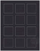 Linen Black Soho Square Labels 2 x 2 (12 per sheet - 5 sheets per pack)