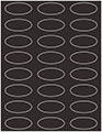 Linen Black Soho Oval Labels 2 1/4 x 1 (24 per sheet - 5 sheets per pack)