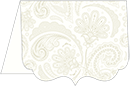 Paisley Silver Crenelle Folded Card 4 1/4 x 5 1/2 Folded - 10/Pk