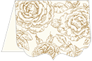 Rose Antique Gold Crenelle Folded Card 4 1/4 x 5 1/2 Folded - 10/Pk
