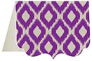 Indonesia Purple Crenelle Folded Card 4 1/4 x 5 1/2 Folded - 10/Pk