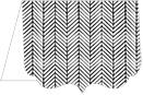 Oblique Black Crenelle Folded Card 4 1/4 x 5 1/2 Folded - 10/Pk