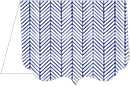 Oblique Sapphire Crenelle Folded Card 4 1/4 x 5 1/2 Folded - 10/Pk