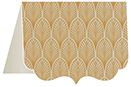 Glamour Gold Crenelle Folded Card 4 1/4 x 5 1/2 Folded - 10/Pk