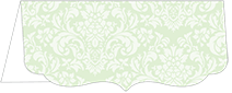 Floral Green Tea Crenelle Folded Card 4 x 9 Folded - 10/Pk