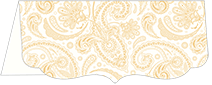 Paisley Gold Crenelle Folded Card 4 x 9 Folded - 10/Pk