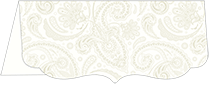 Paisley Silver Crenelle Folded Card 4 x 9 Folded - 10/Pk