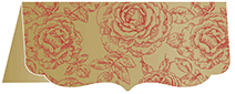 Rose Hena Crenelle Folded Card 4 x 9 Folded - 10/Pk
