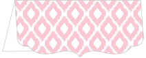 Indonesia Pink Crenelle Folded Card 4 x 9 Folded - 10/Pk