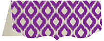 Indonesia Purple Crenelle Folded Card 4 x 9 Folded - 10/Pk