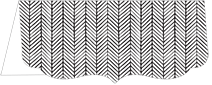 Oblique Black Crenelle Folded Card 4 x 9 Folded - 10/Pk