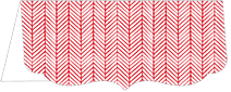 Oblique Red Crenelle Folded Card 4 x 9 Folded - 10/Pk