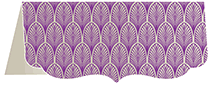 Glamour Purple Crenelle Folded Card 4 x 9 Folded - 10/Pk