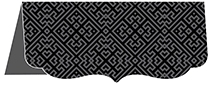 Maze Noir Crenelle Folded Card 4 x 9 Folded - 10/Pk
