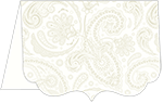 Paisley Silver Crenelle Folded Card 5 x 7 Folded - 10/Pk
