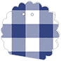 Gingham Sapphire Favor Box Style A (10 per pack)