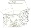 Rose Silver Favor Box Style M (10 per pack)