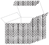 Oblique Black Favor Box Style M (10 per pack)