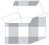 Gingham Grey Favor Box Style M (10 per pack)