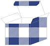 Gingham Sapphire Favor Box Style M (10 per pack)