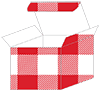 Gingham Red Favor Box Style M (10 per pack)